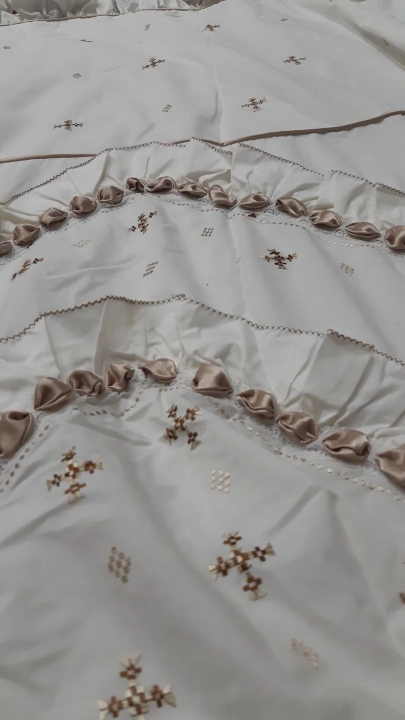 Vintage Stitched Bedsheet with Pillows (Queen) image indicator(4)