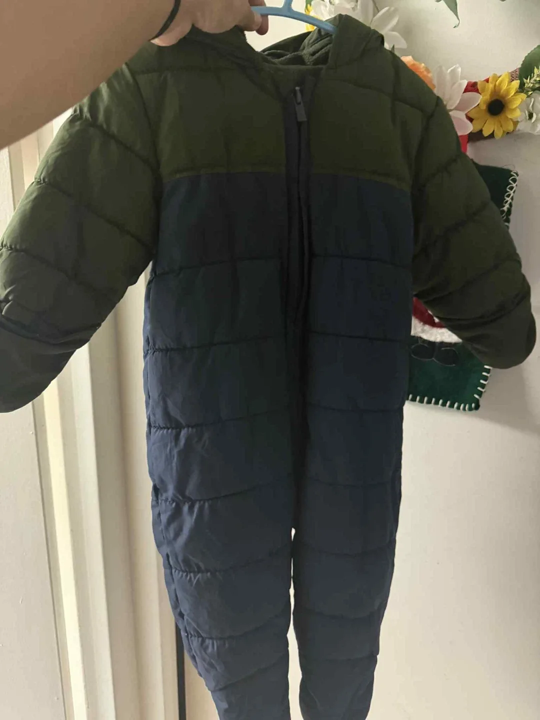 Kids' Puffer Snowsuit - Green & Blue image indicator(2)