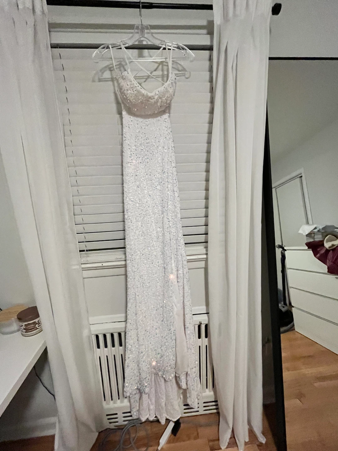 White Sequin Formal Dress - photo 4