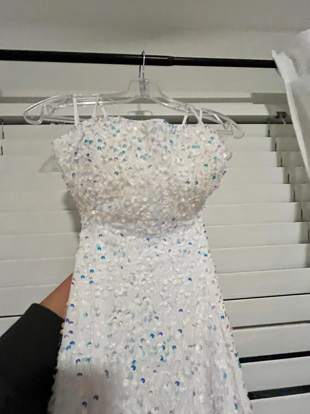 White Sequin Formal Dress - photo 5