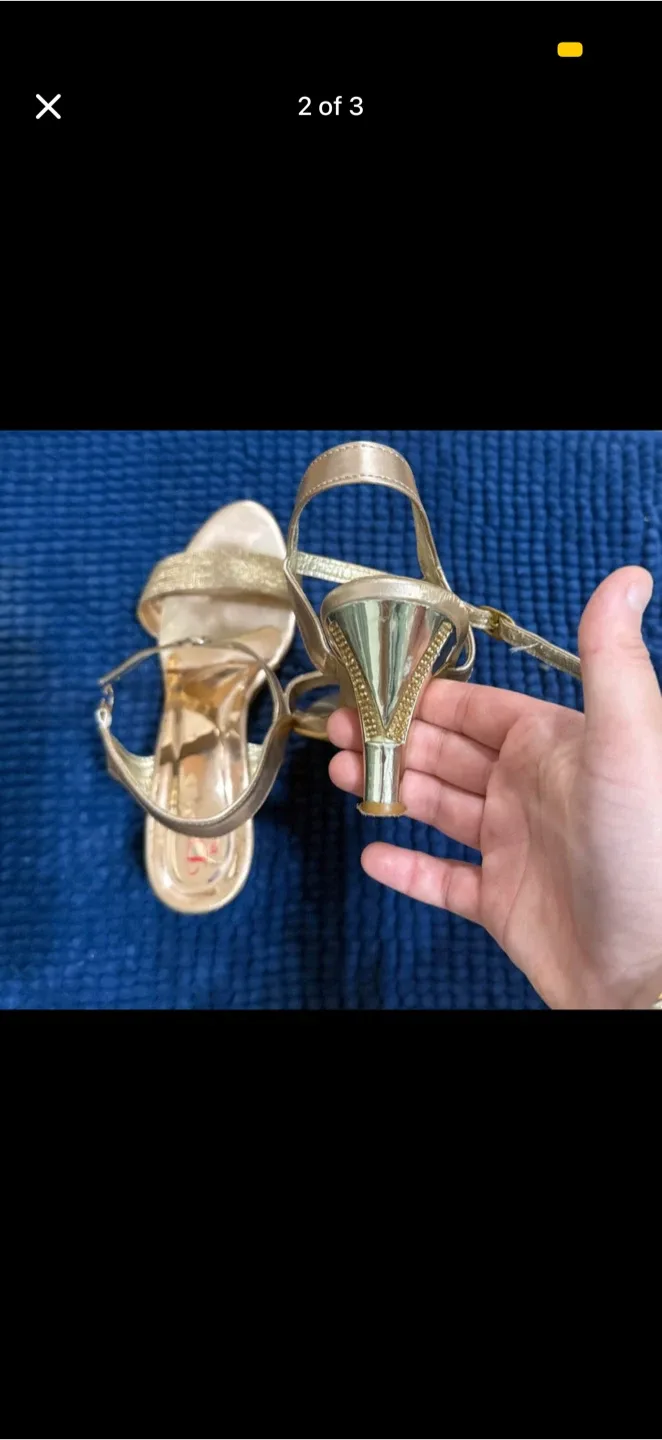 Gold Heels - Size 6-6.5 image indicator(2)