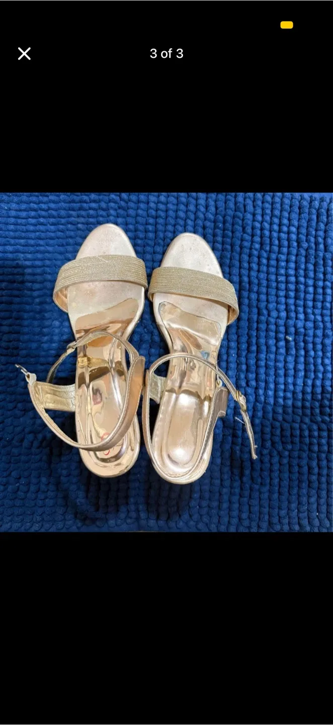 Gold Heels - Size 6-6.5