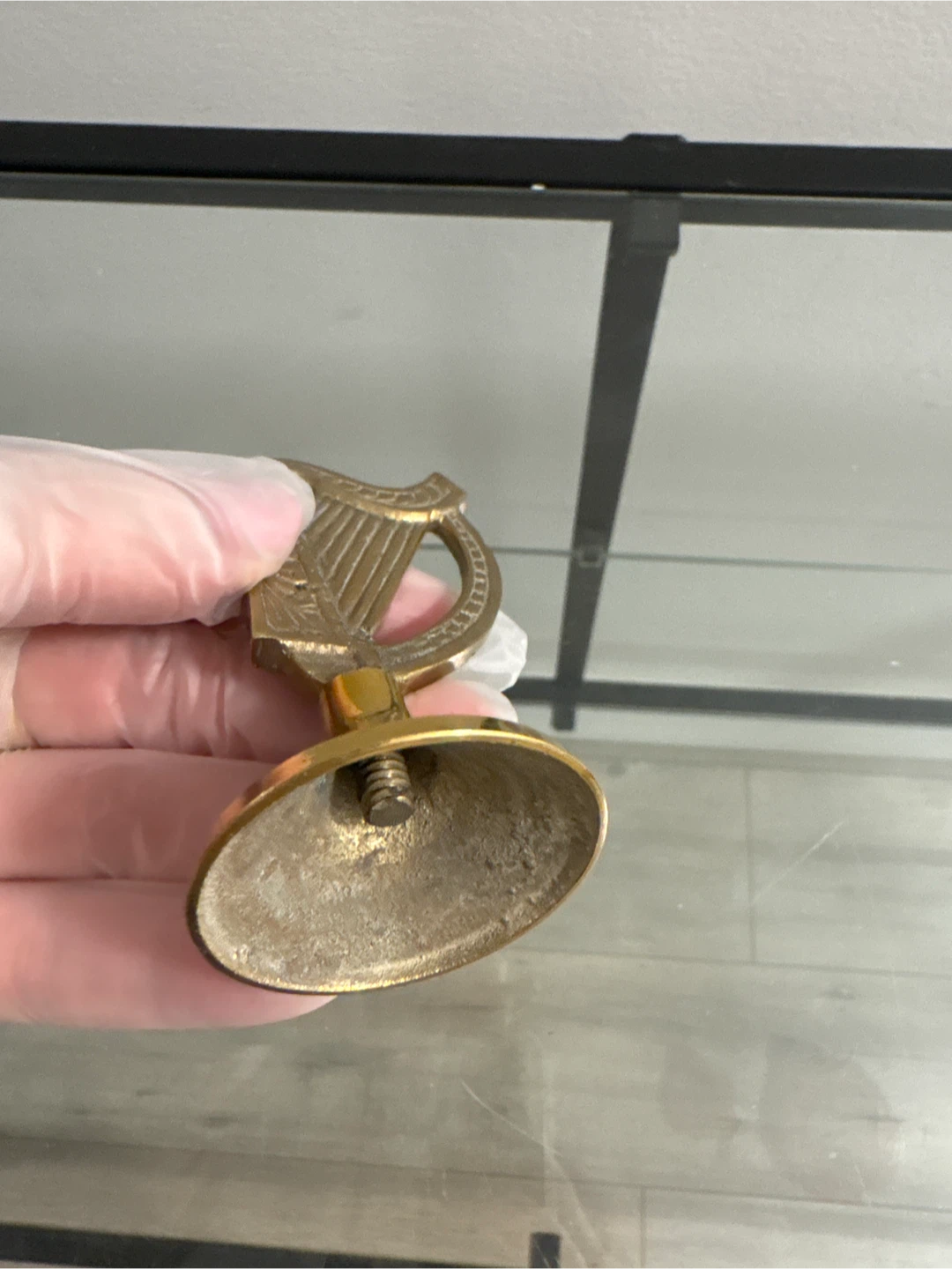 Small Brass Harp Decoration - photo 5