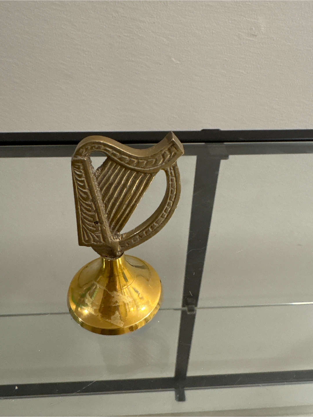 Small Brass Harp Decoration - photo 3