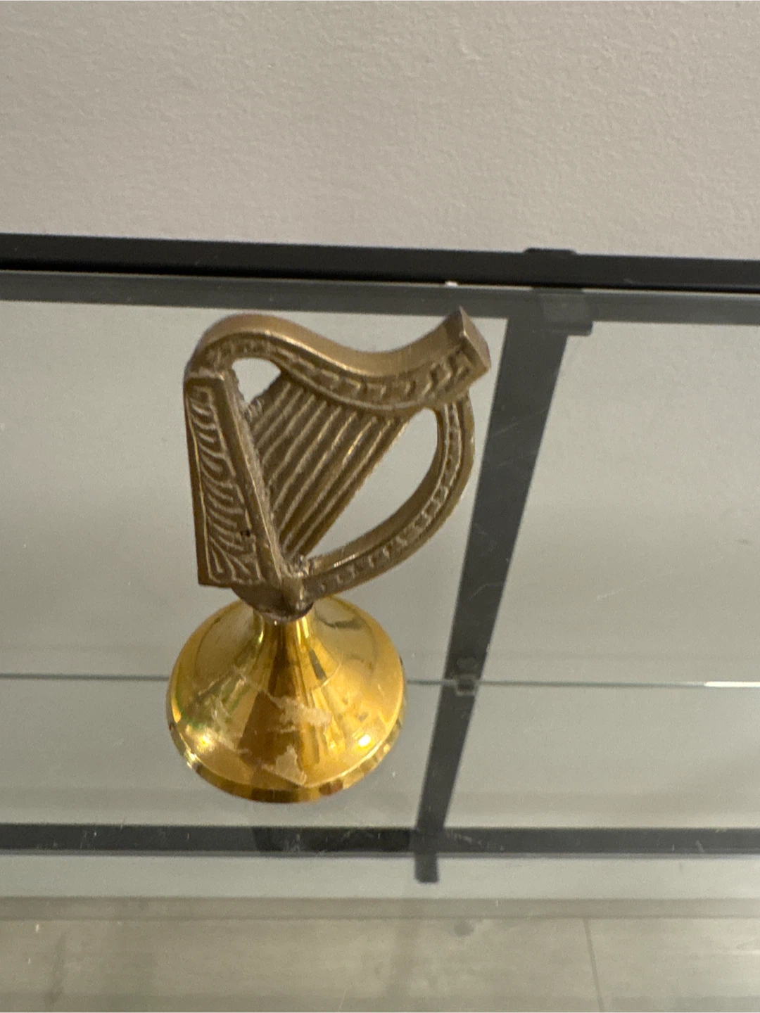 Small Brass Harp Decoration - photo 4