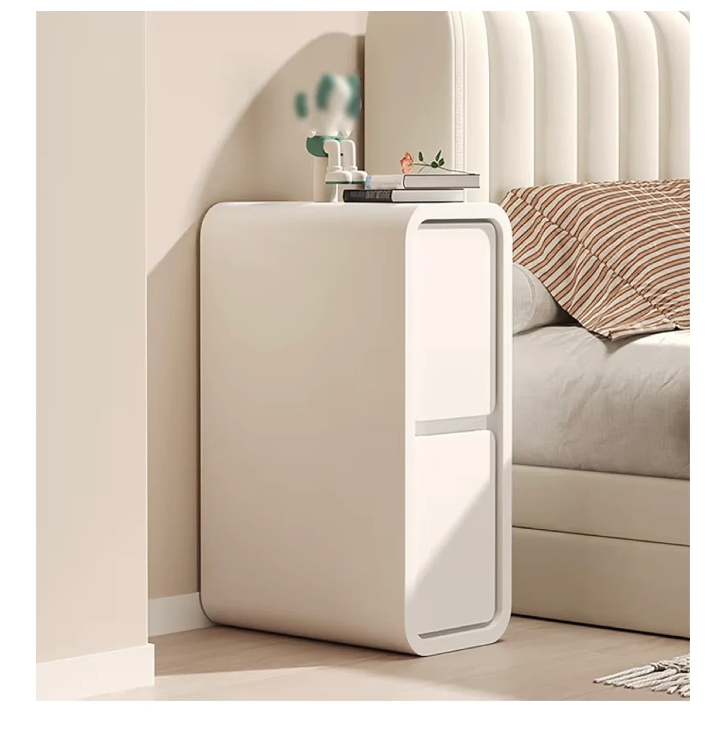 NEW Narrow Nightstand with Drawers image indicator(3)