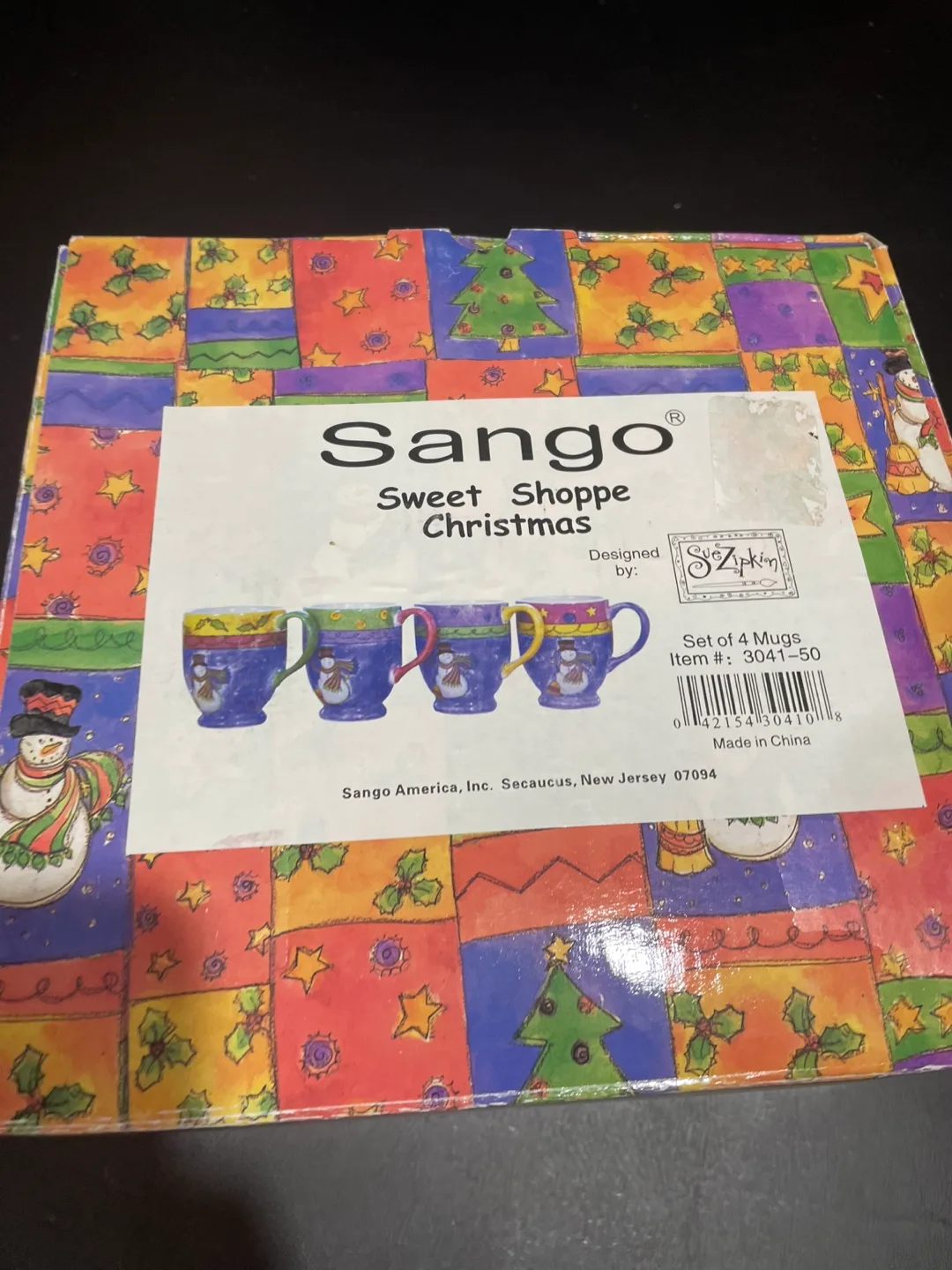 Set of 4 Snowman Christmas Mugs with Box image indicator(6)