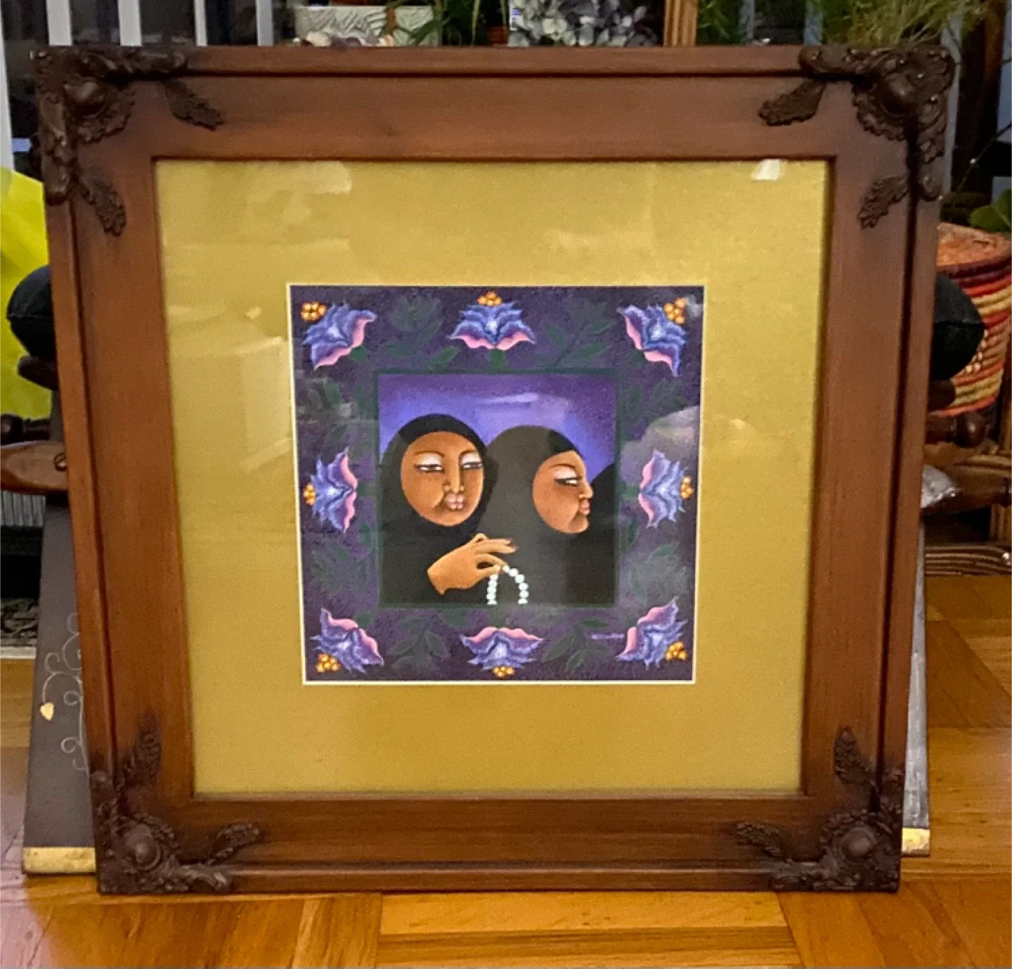 “Two Sisters and Pearls” Original Acrylic thumbnail