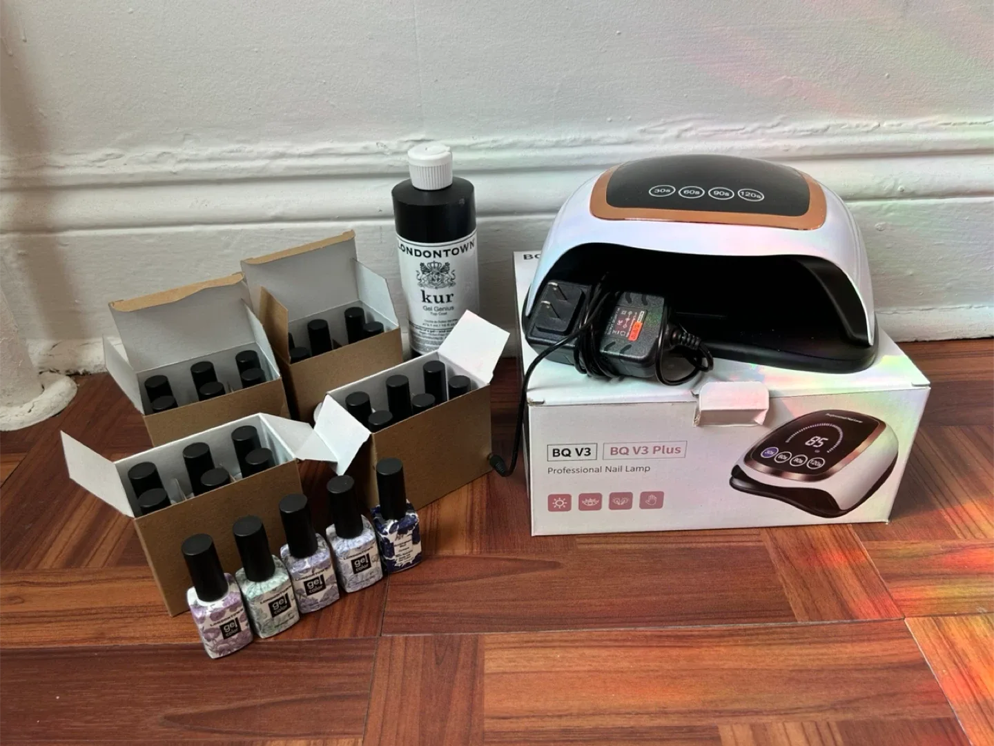 BQ V3 Plus Professional Nail Lamp + Assorted Gel Polishes