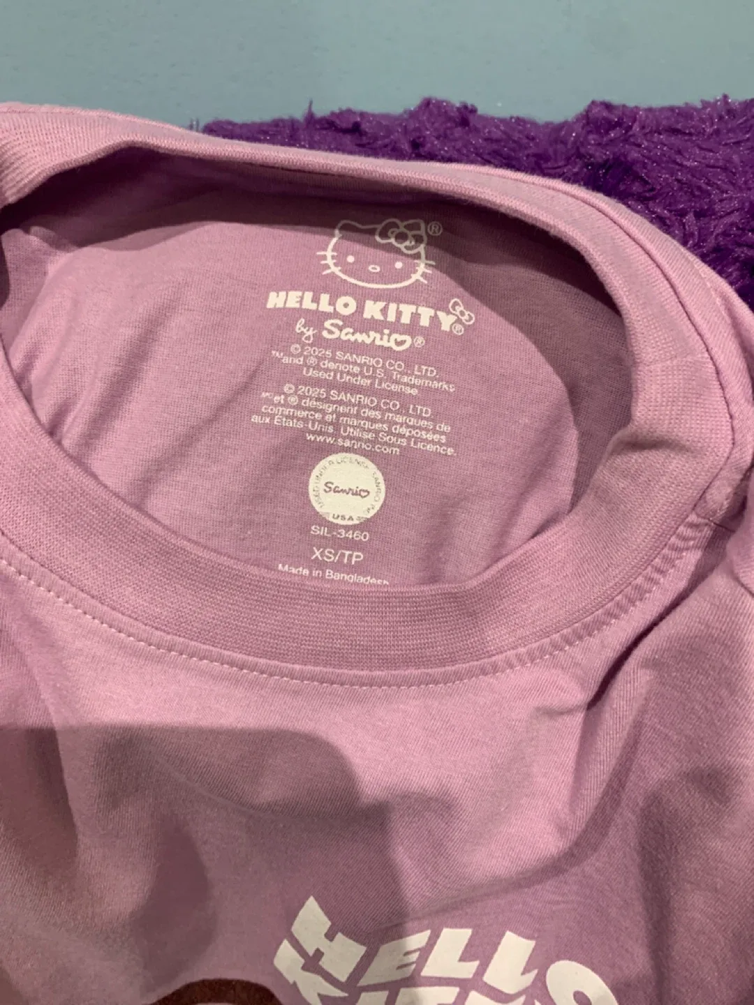 Hello Kitty by Sanrio Lavender T-Shirt - XS image indicator(2)