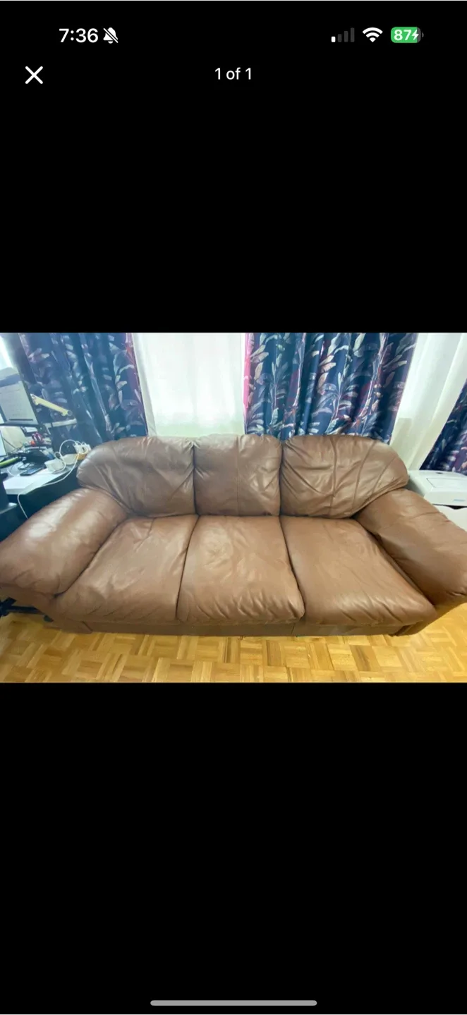 Leather sofa