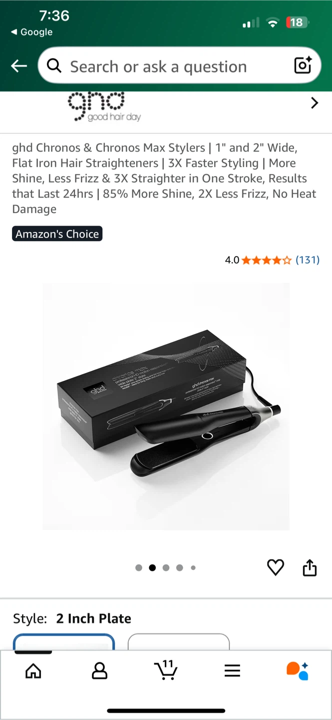 GHD Chronos Max 2" Professional Styler - Black - photo 4