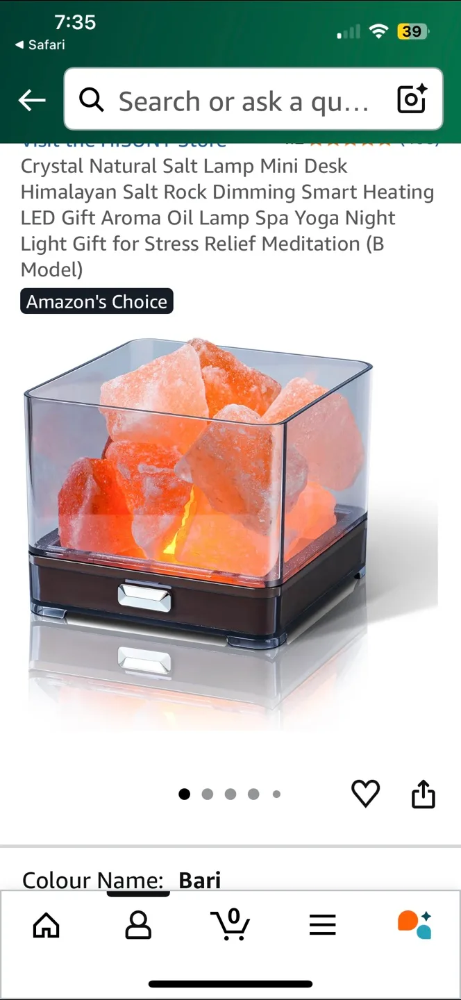 HISUNY Himalayan Salt Lamp - Mini Desk Lamp thumbnail