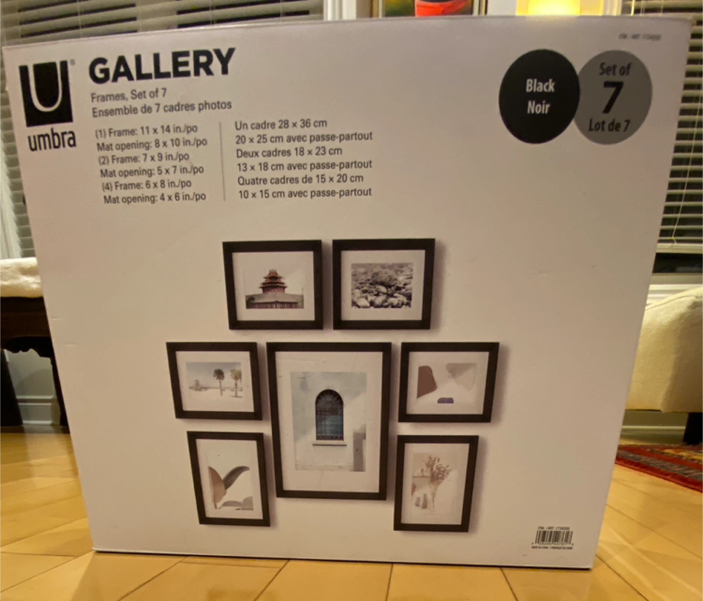Umbra Gallery Frames, Set of 7, Black