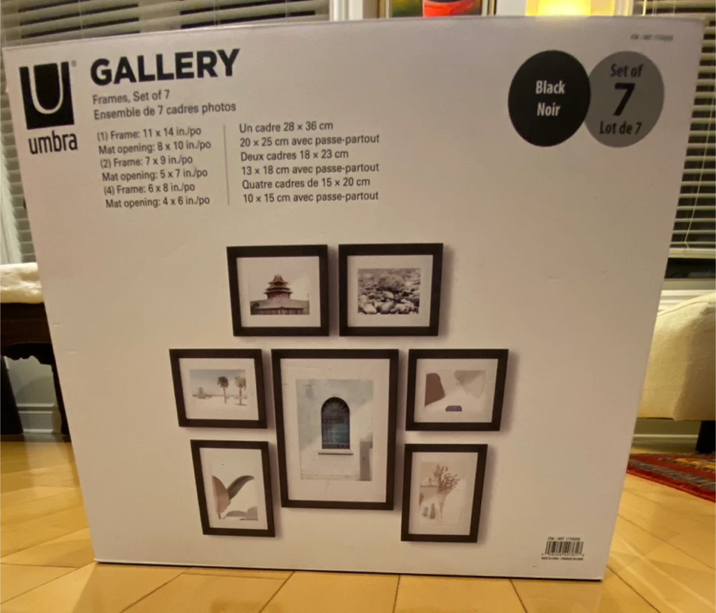 Umbra Gallery Frames, Set of 7, Black