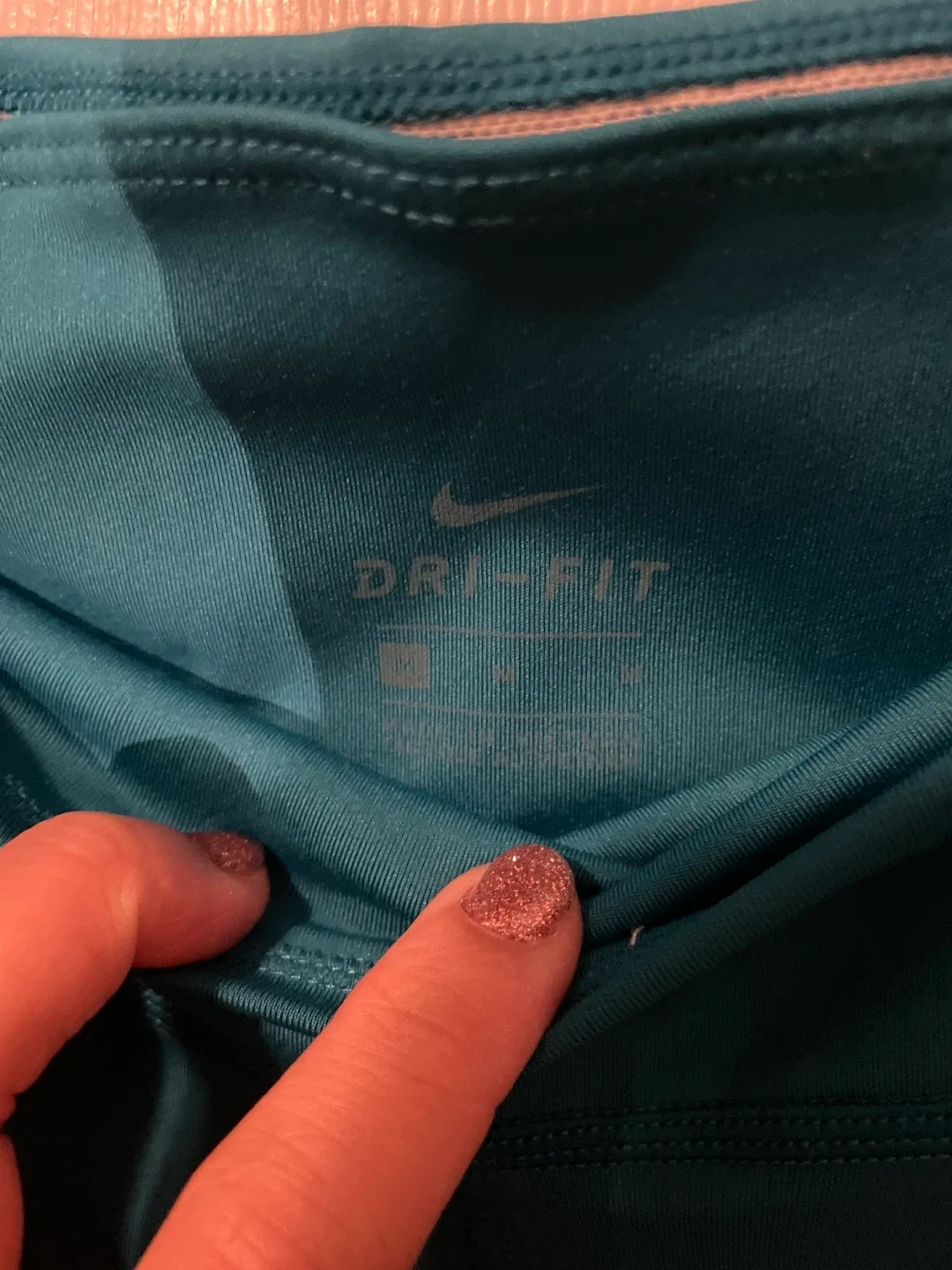 Nike Dri-FIT Teal Shorts - Size M image indicator(3)