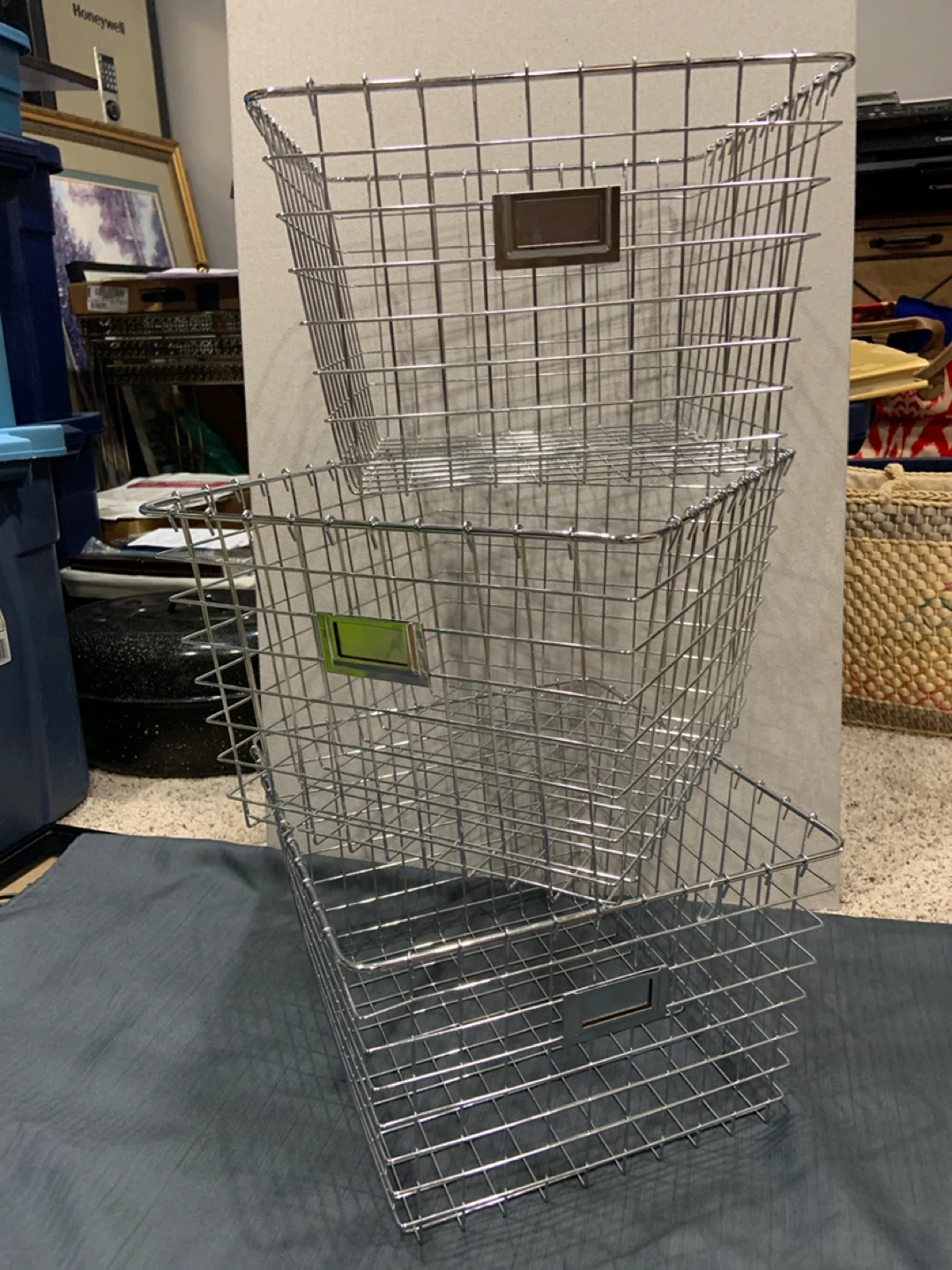 Set of 3 Wire Storage Baskets - photo 2