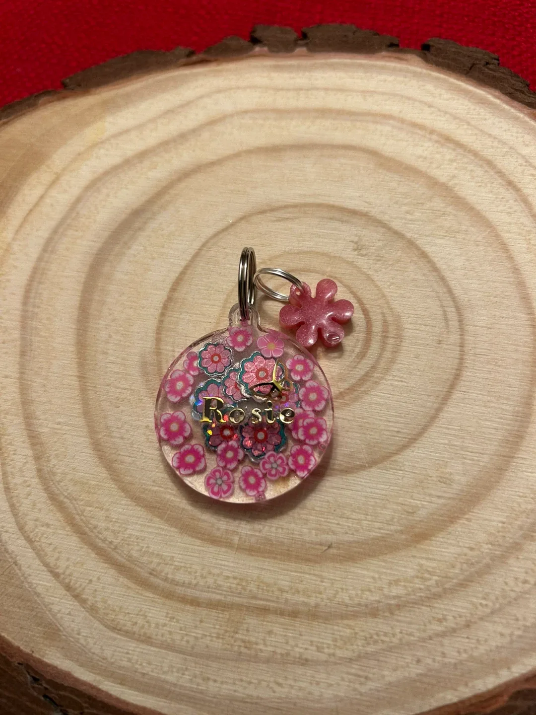 Custom Floral Pet Tag - 'Rosie'