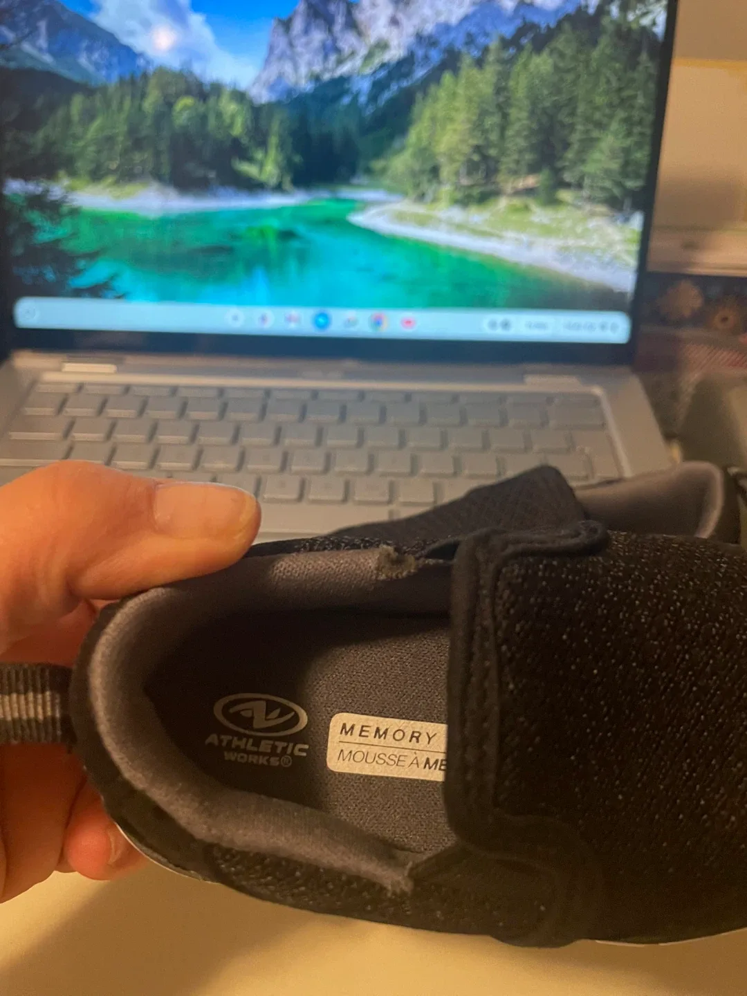 Athletic Works Kids' Black Slip-On Shoes - Size 6 image indicator(3)