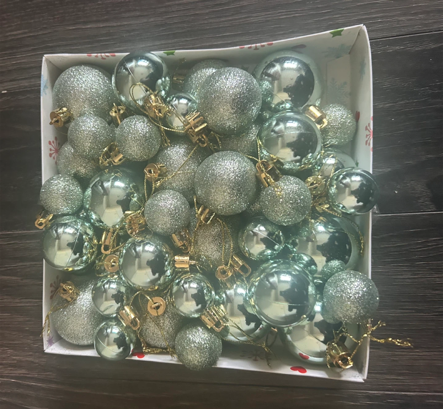 Christmas Ornaments - Silver, Gold, and Red