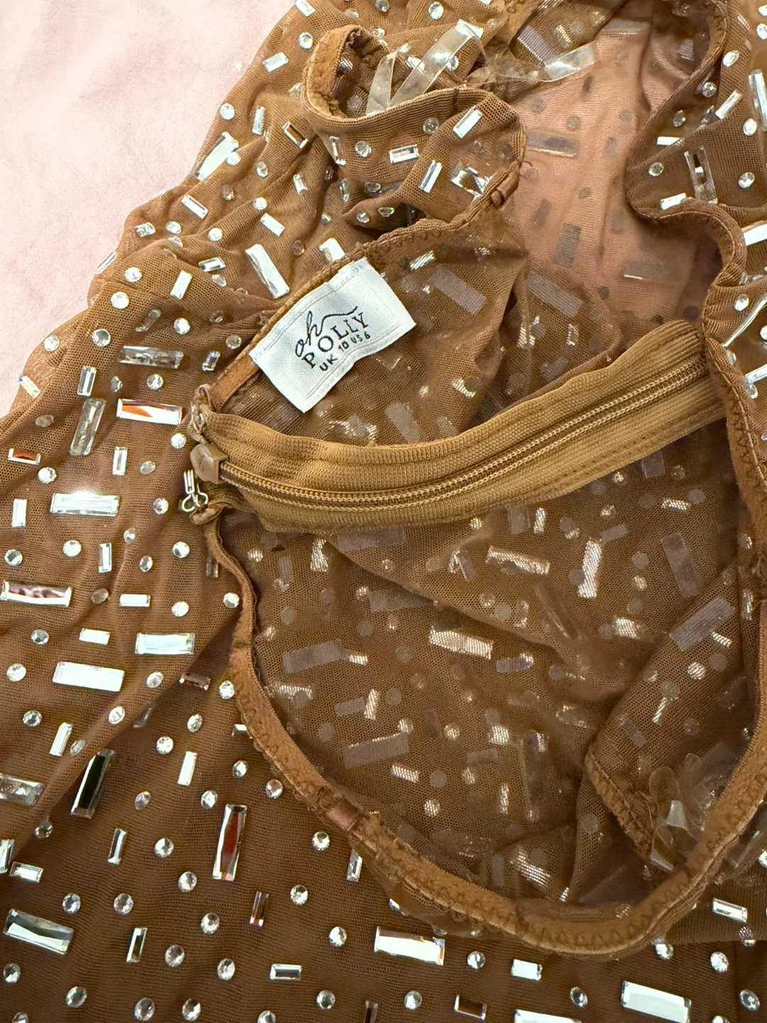 Oh Polly Caprice Mini Dress - Almond image indicator(3)