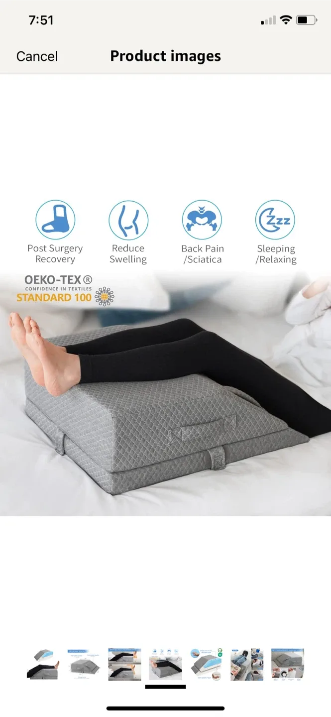 New- Adjustable Leg Elevation Pillow image indicator(4)