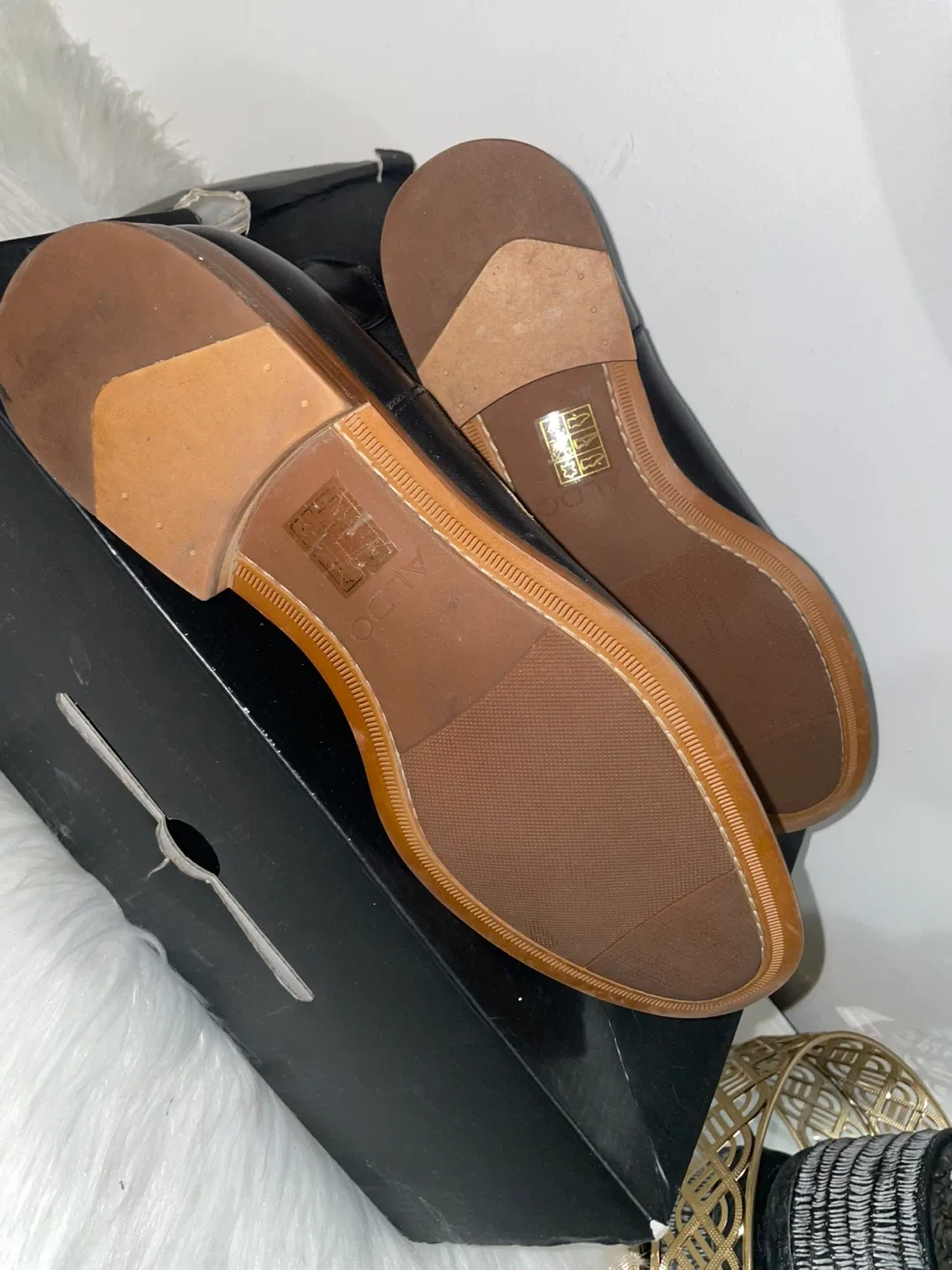 ALDO Black Leather Chelsea Boots image indicator(6)