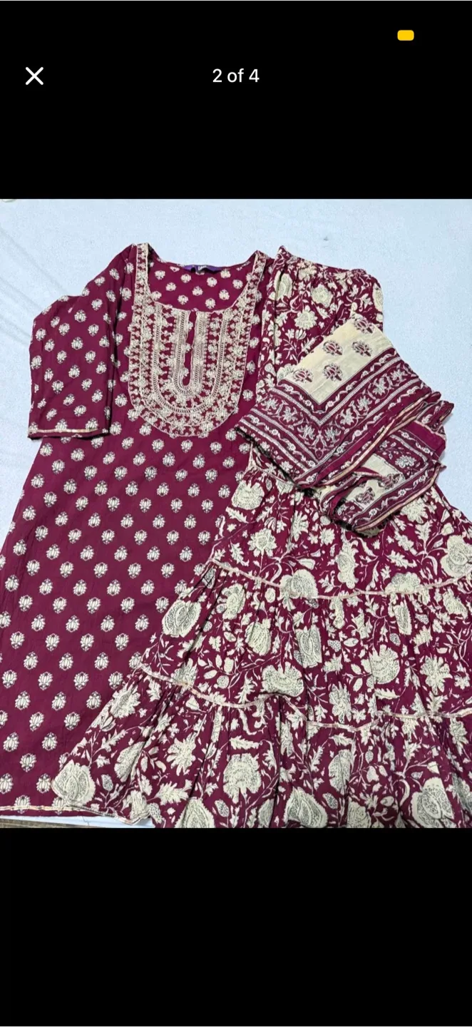 Libas Maroon sharara set image indicator(2)