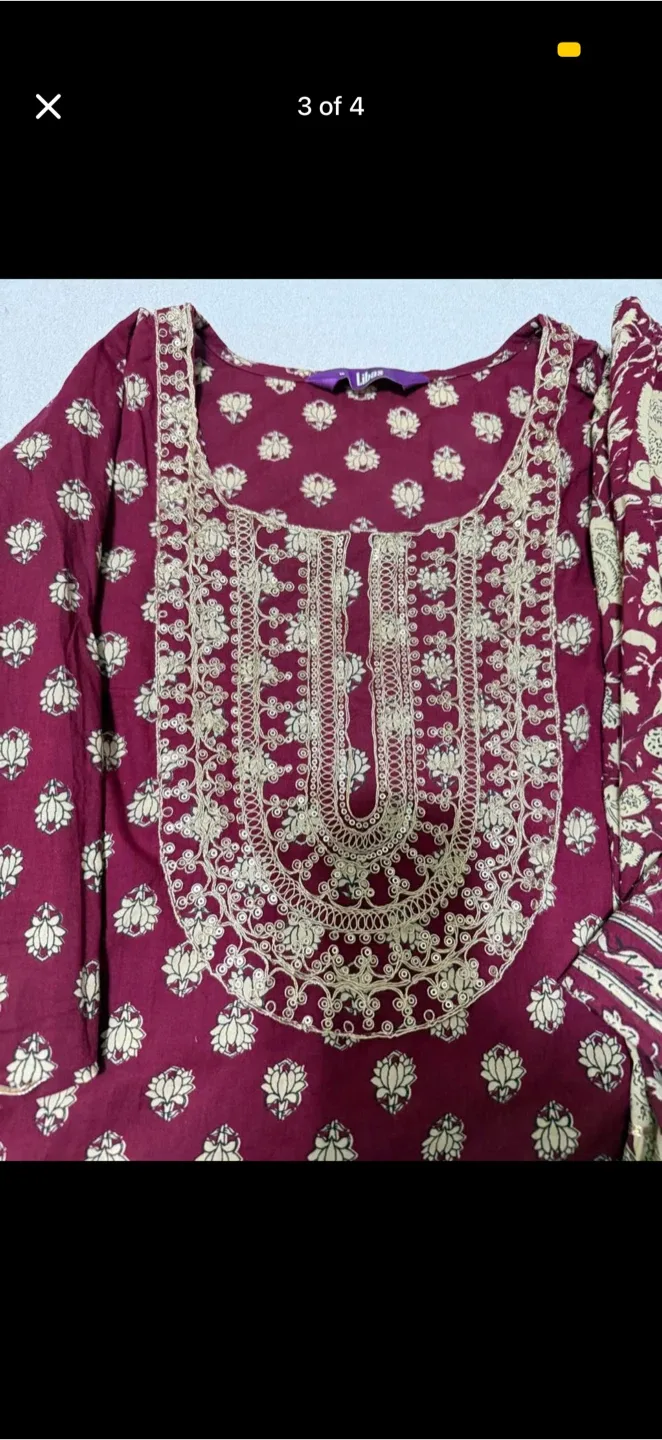 Libas Maroon sharara set image indicator(3)