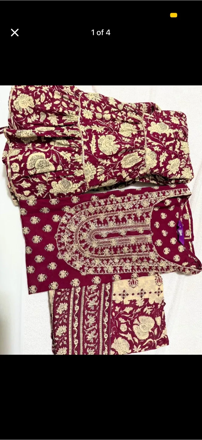 Libas Maroon sharara set image indicator(4)