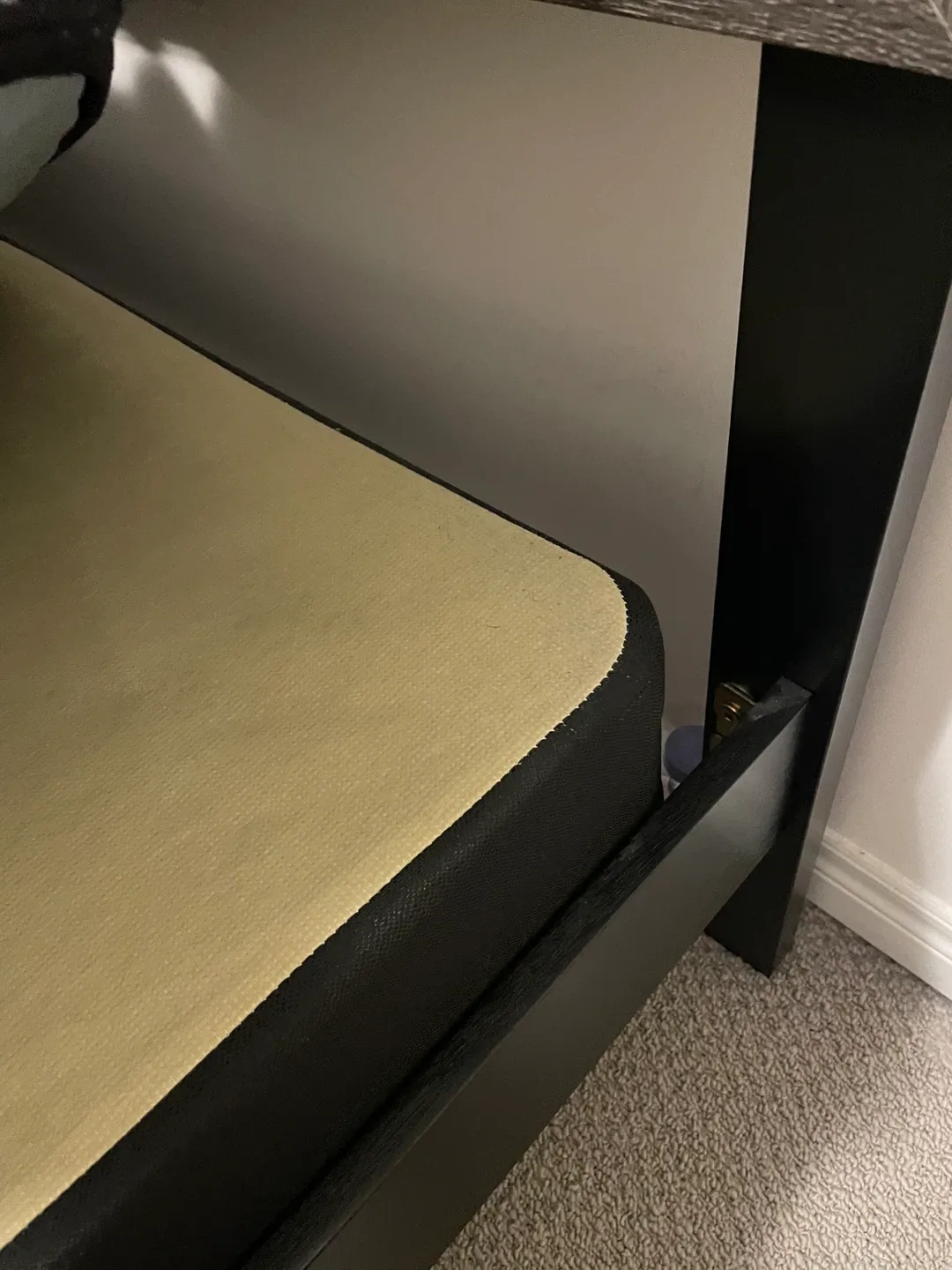 Queen Size Bed Frame - Grey Wood and Box. image indicator(2)