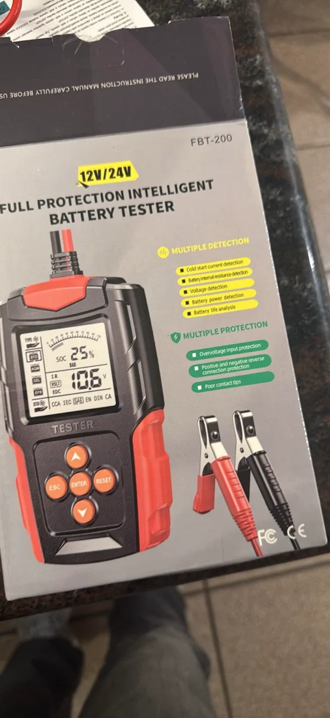 FBT-200 12V/24V Battery Tester - Full Protection image indicator(2)