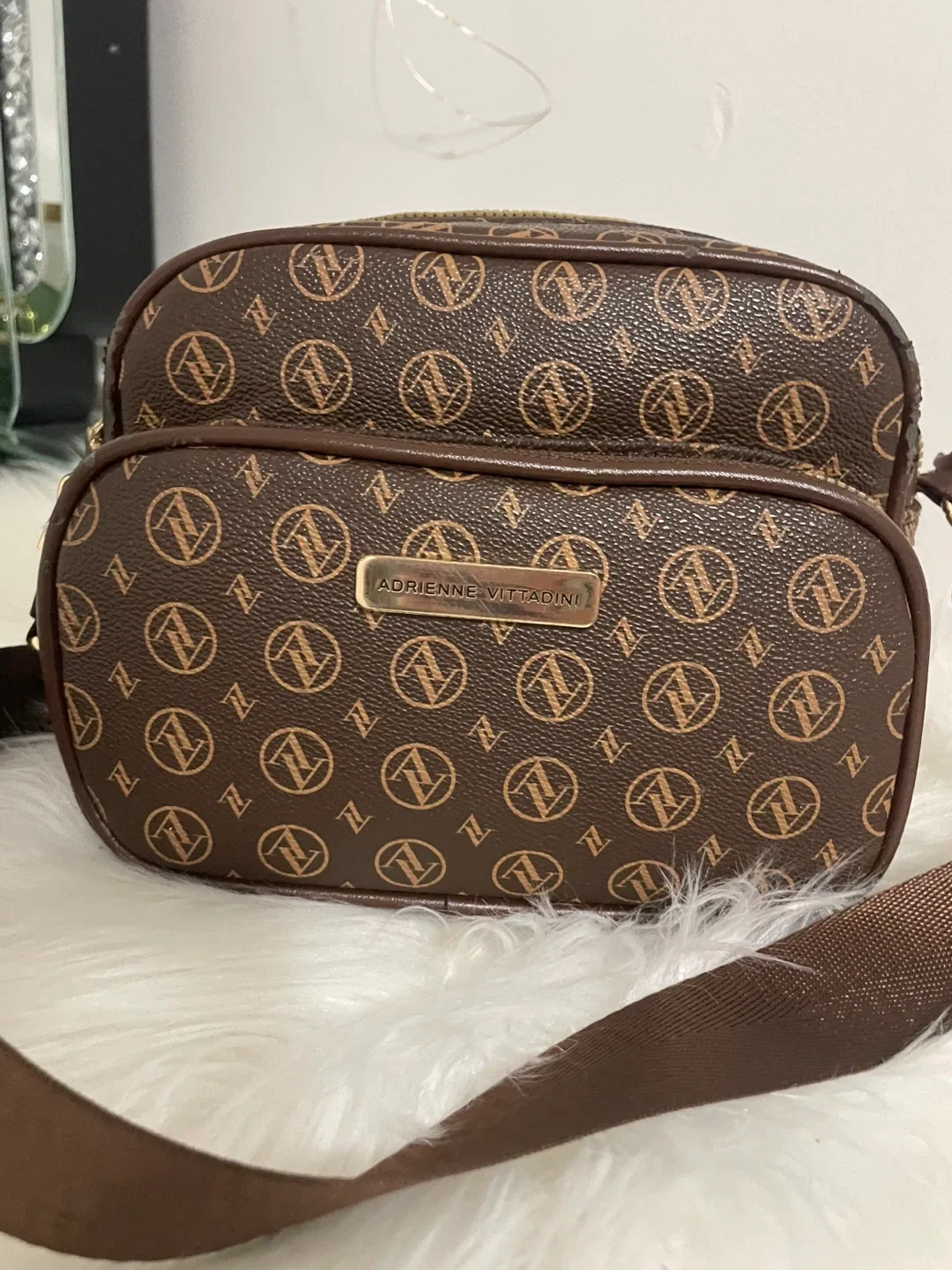 Adrienne Vittadini Brown Crossbody Bag image indicator(3)