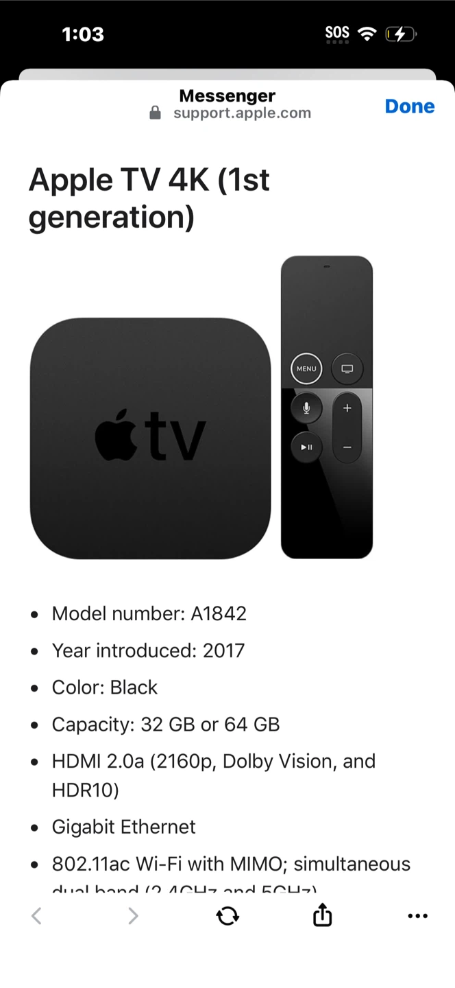 Apple TV 4K (1st Gen) - Model A1842 - photo 2