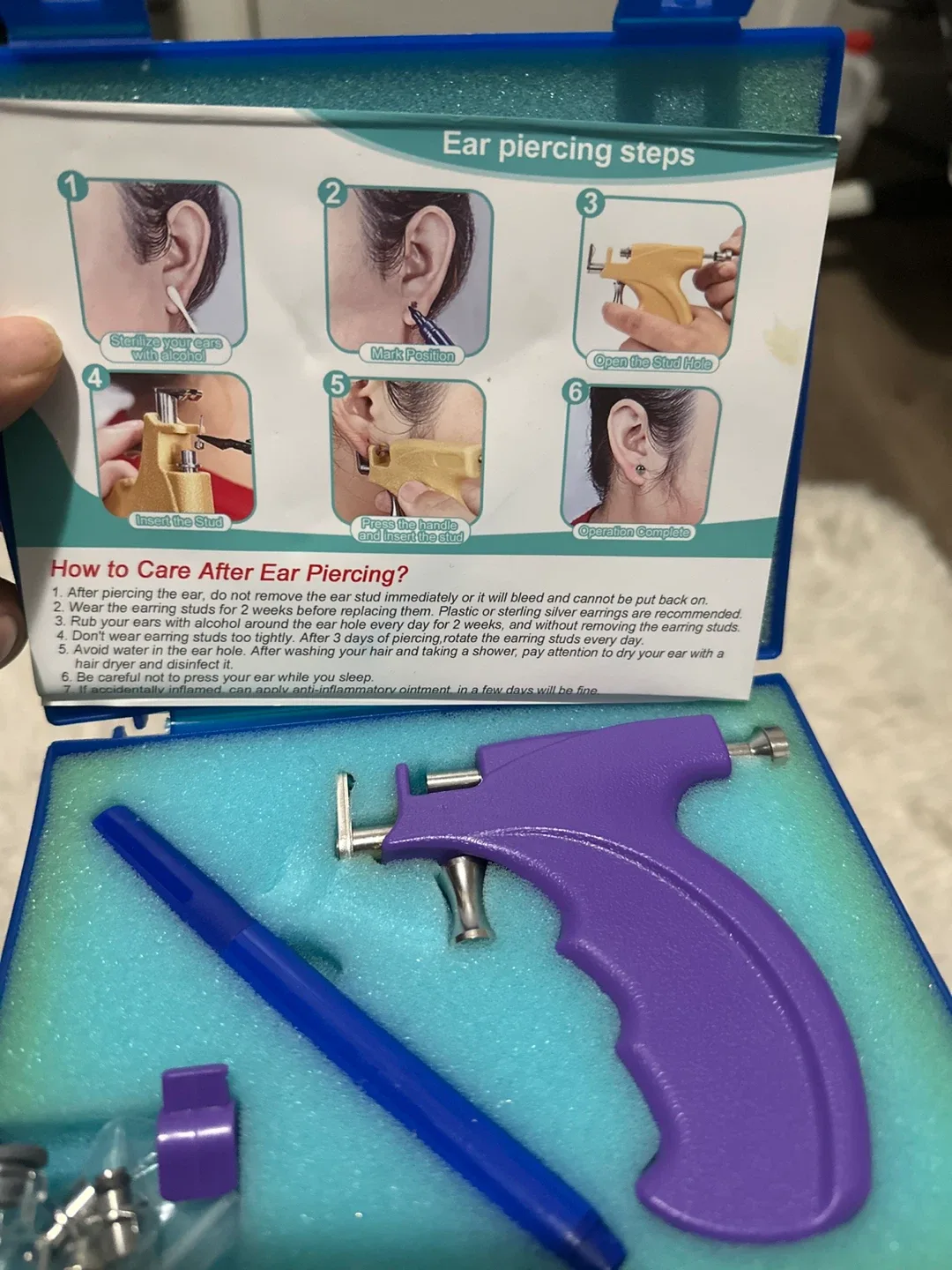 Ear Piercing Gun Kit - Purple image indicator(3)