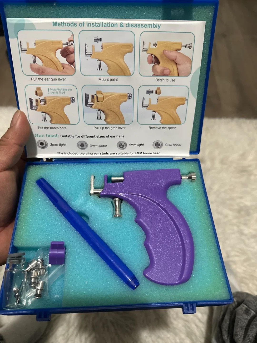 Ear Piercing Gun Kit - Purple