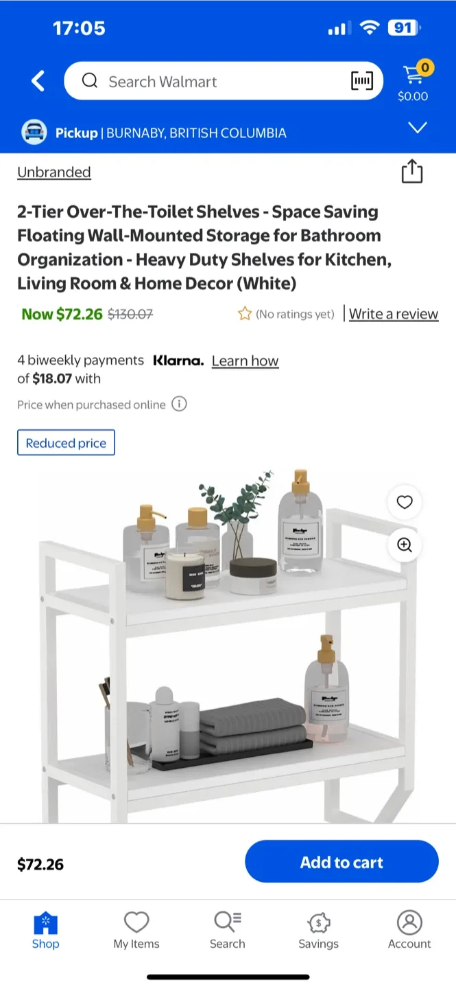 2-Tier Over-The-Toilet Shelves - Space Saving Floating image indicator(6)