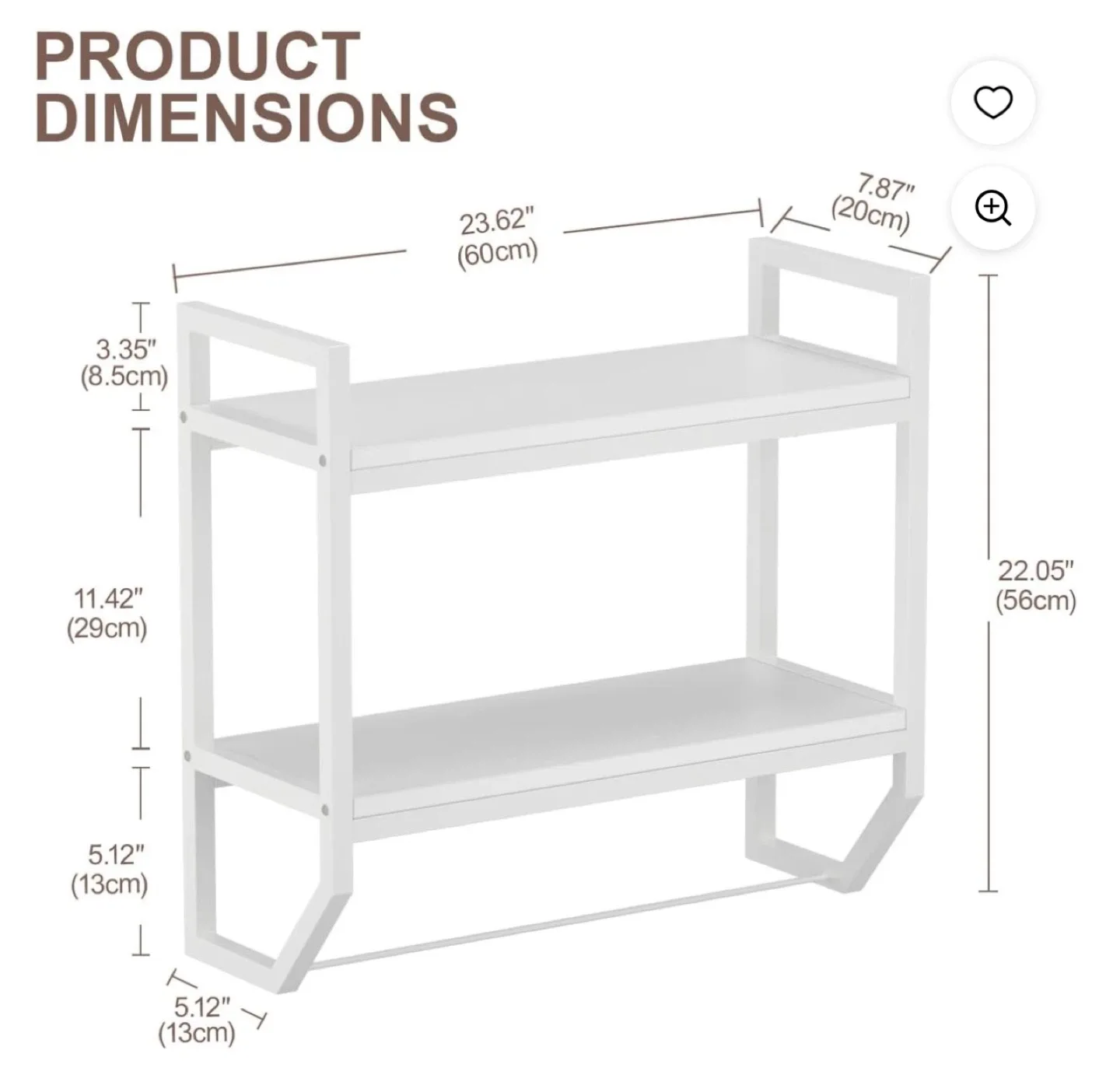 2-Tier Over-The-Toilet Shelves - Space Saving Floating image indicator(3)