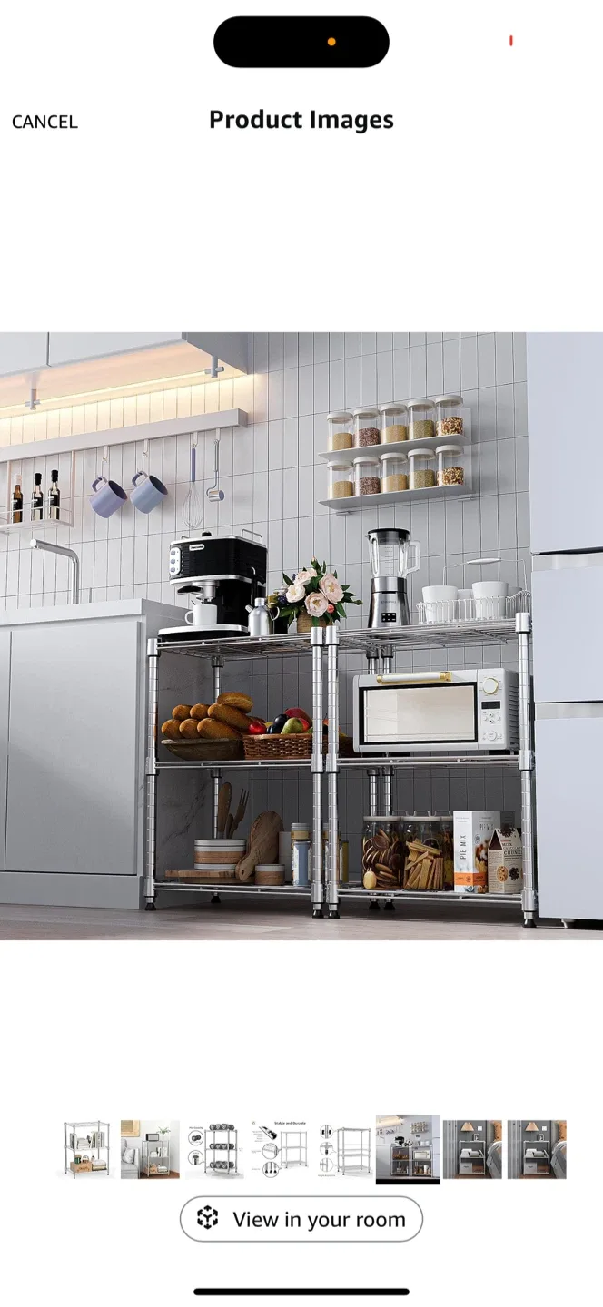 3-Tier Metal Wire Shelving Unit image indicator(2)