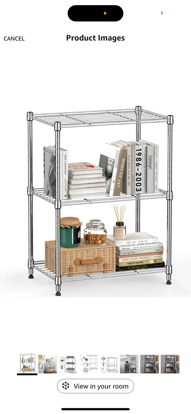 3-Tier Metal Wire Shelving Unit image indicator(7)