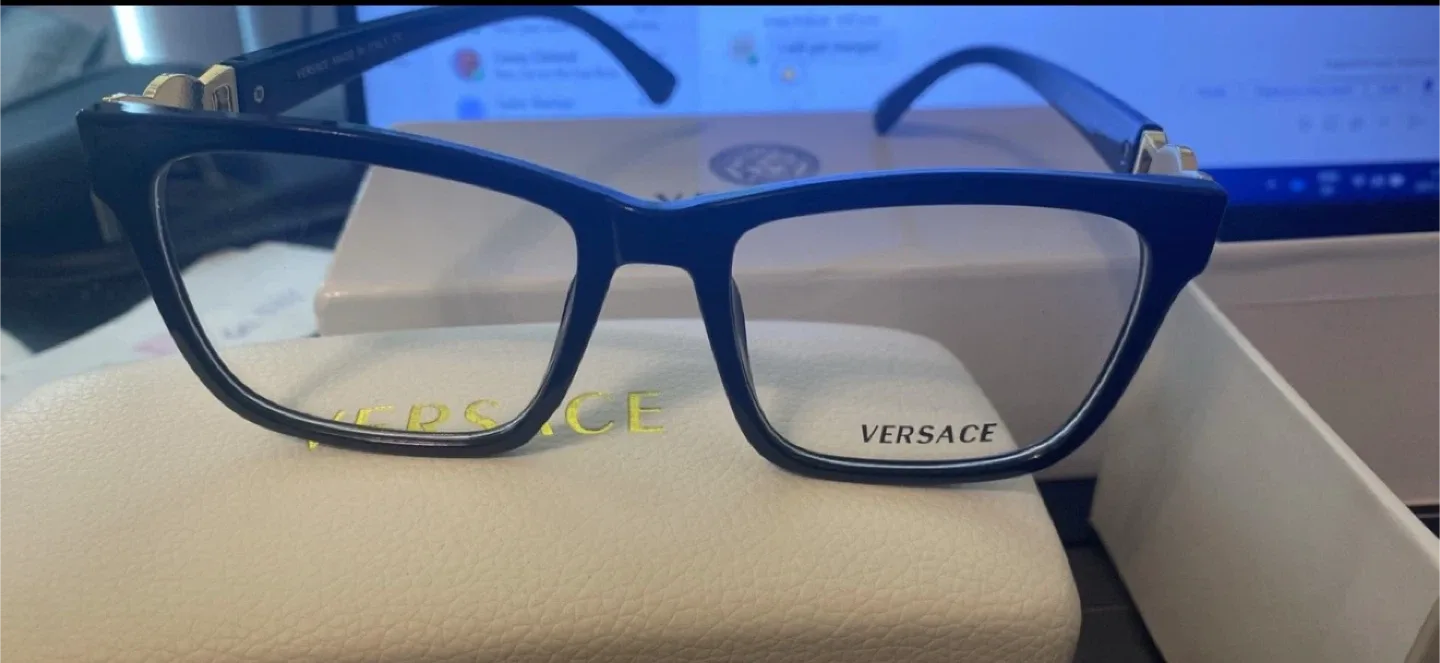 Versace Black Eyeglasses with Case image indicator(2)