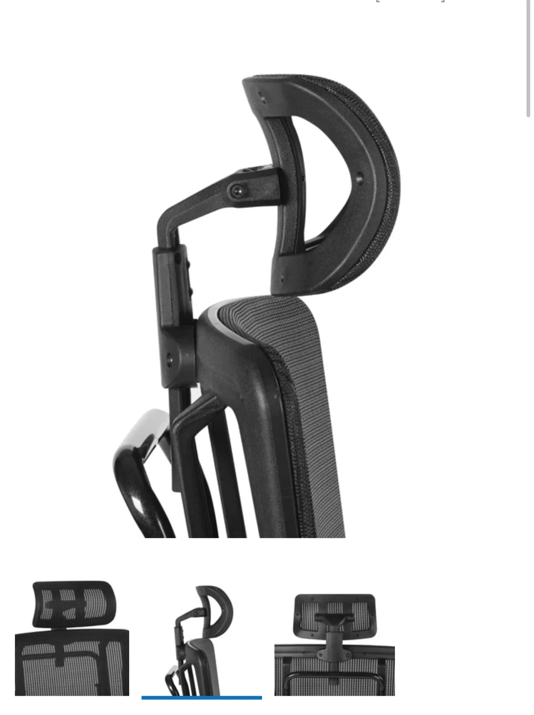 Ergonomic Office Chair Headrest - Black - photo 2