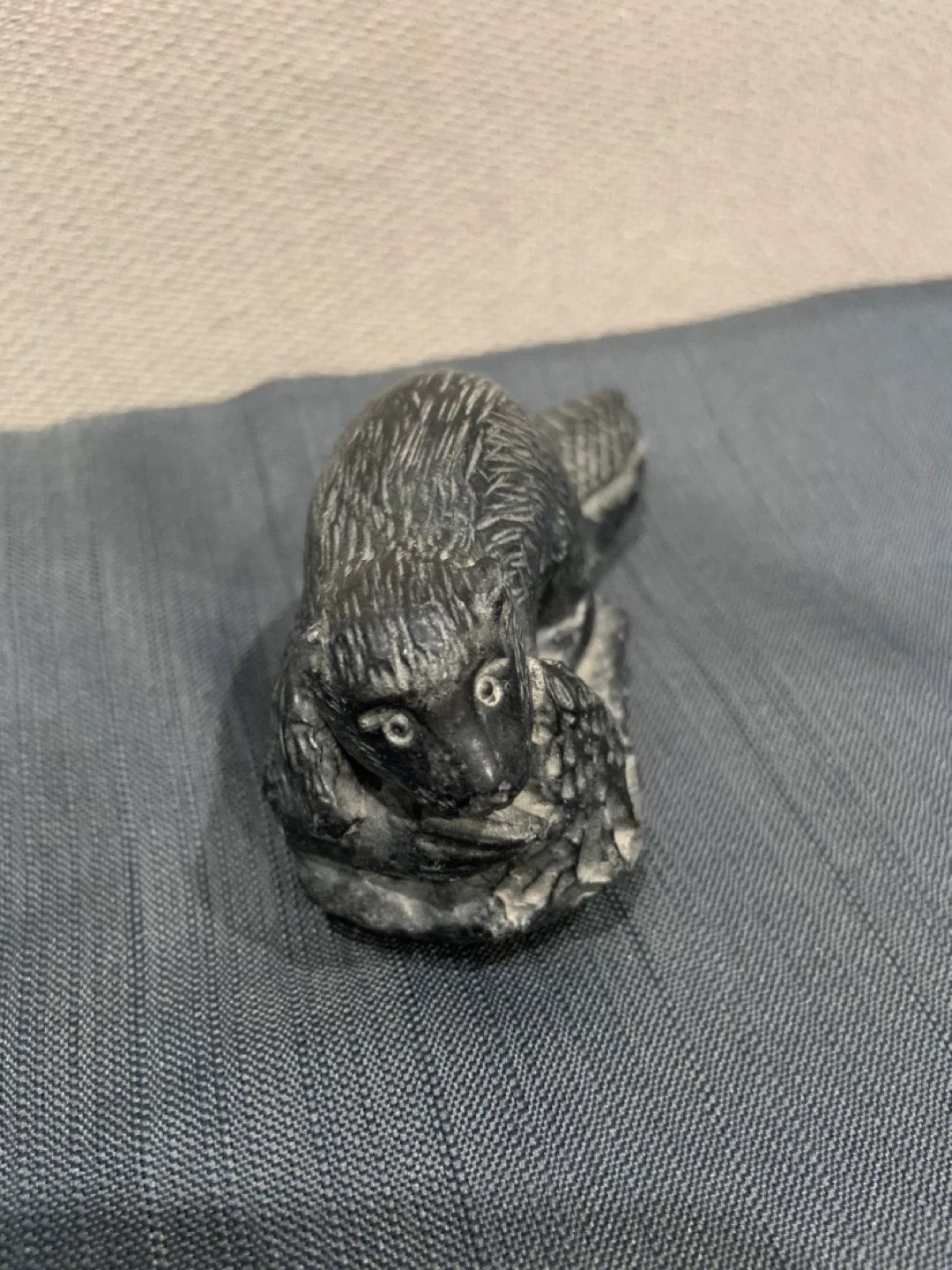 Hand Carved Soap Stone Beaver Figurine - photo 2