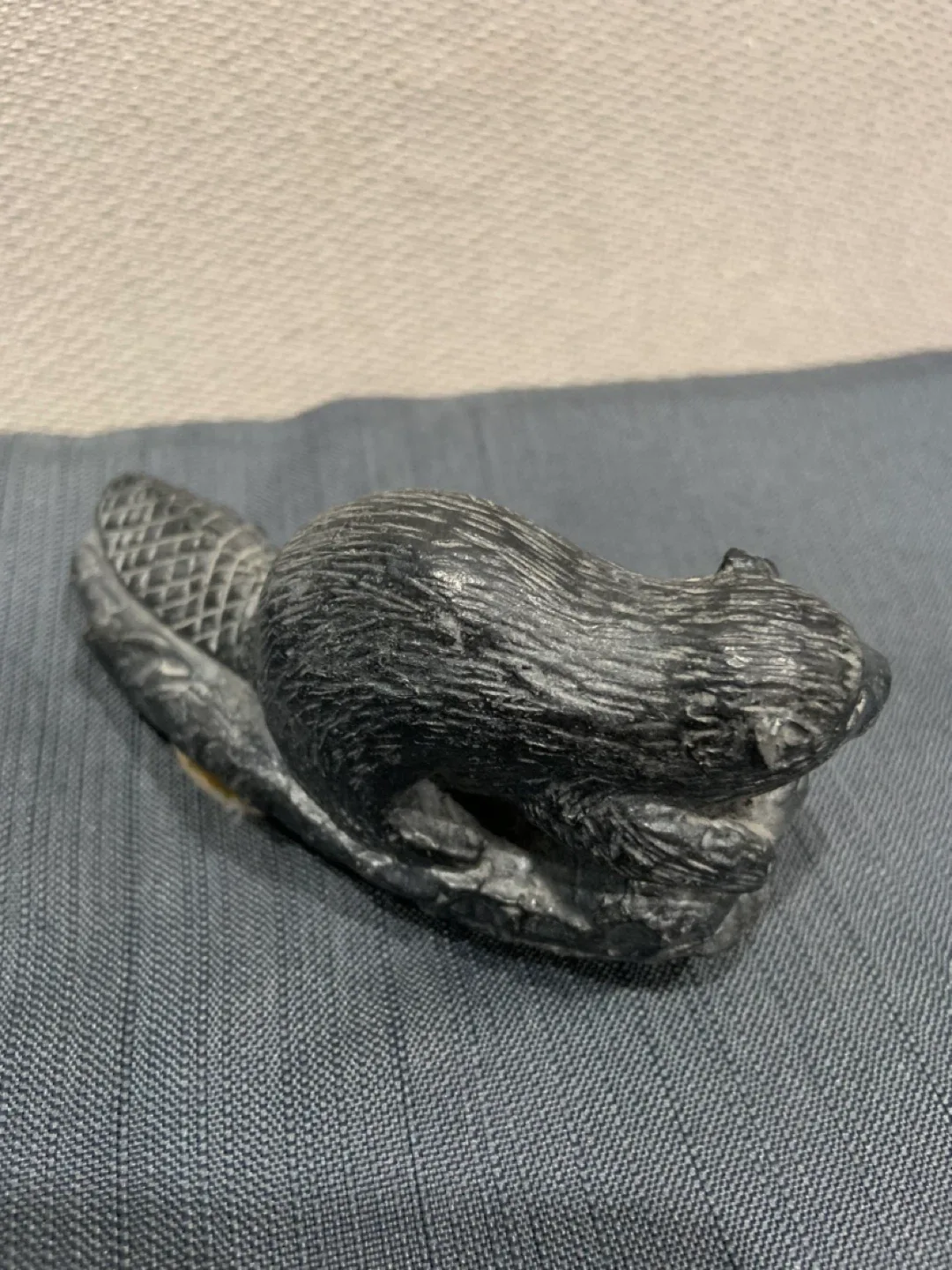 Hand Carved Soap Stone Beaver Figurine image indicator(3)