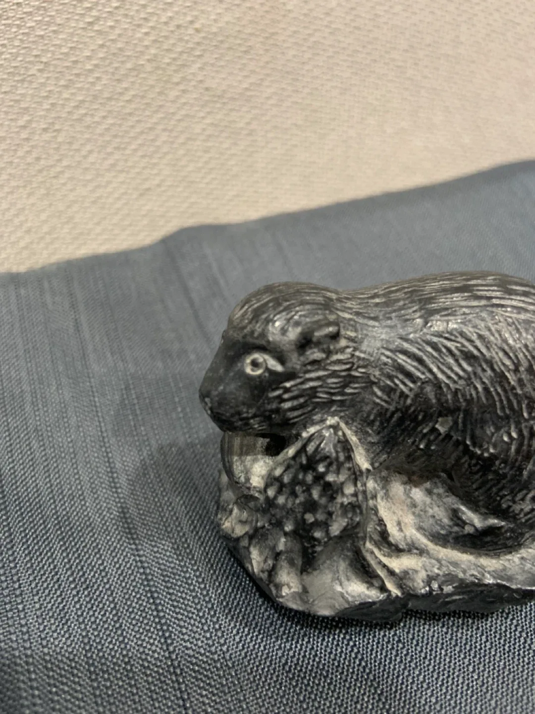 Hand Carved Soap Stone Beaver Figurine image indicator(5)