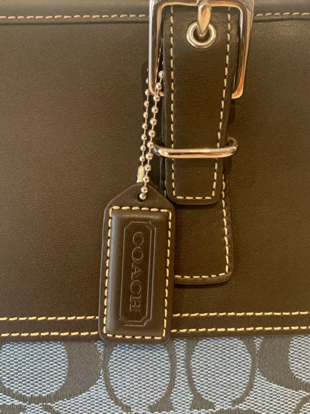 💙 New Coach Blue Signature Hampton Carryall Tote Bag 💙 image indicator(3)