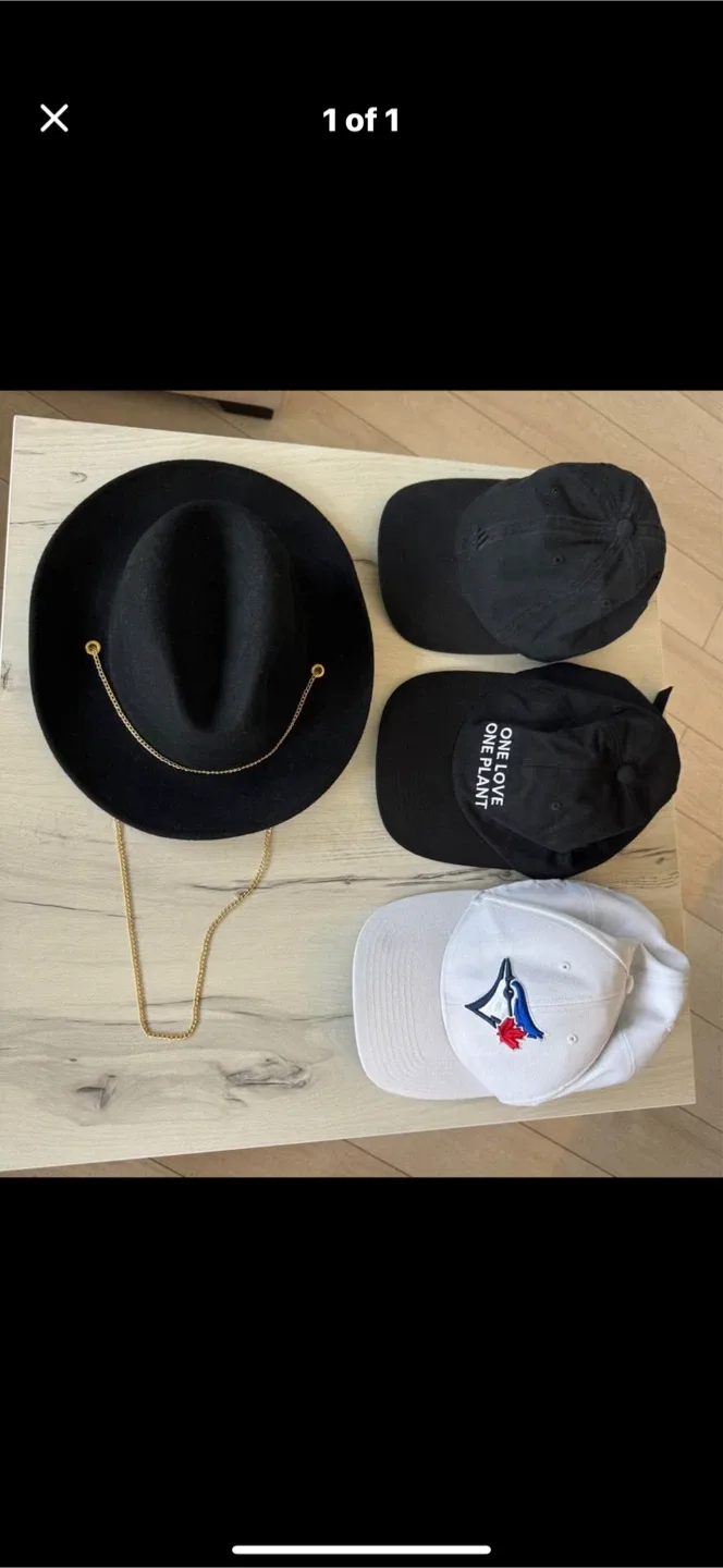 Assorted Hats - Fedora, Baseball Caps