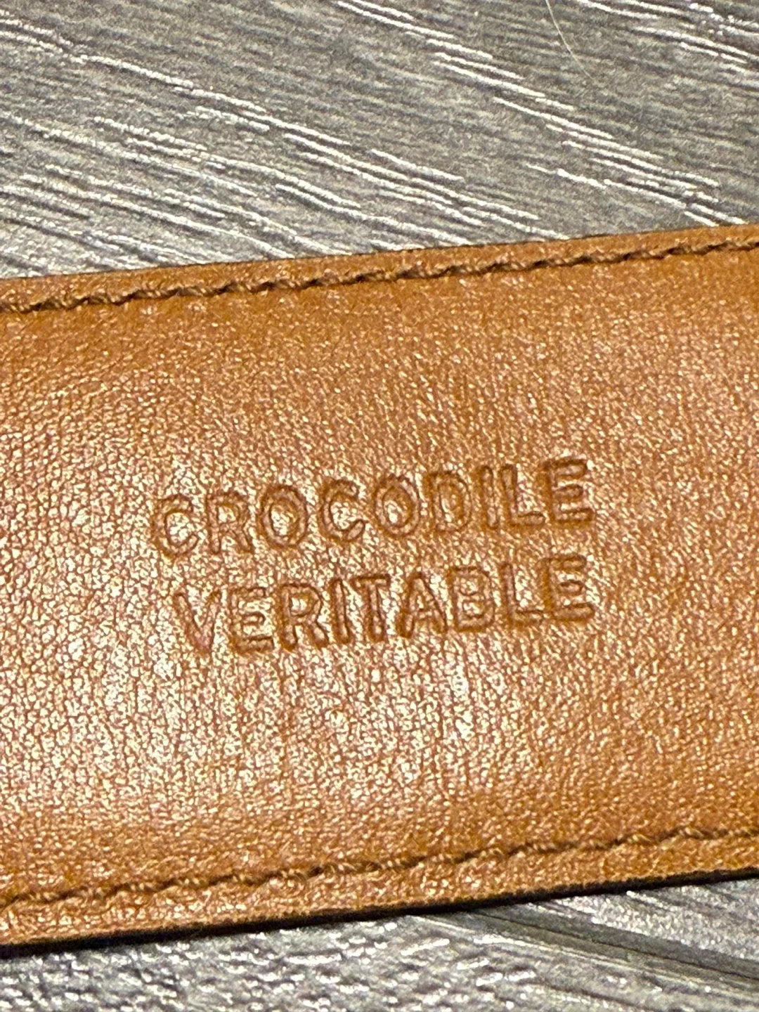 Prada Crocodile Leather Belt Size 75/30 Made in Italy image indicator(4)