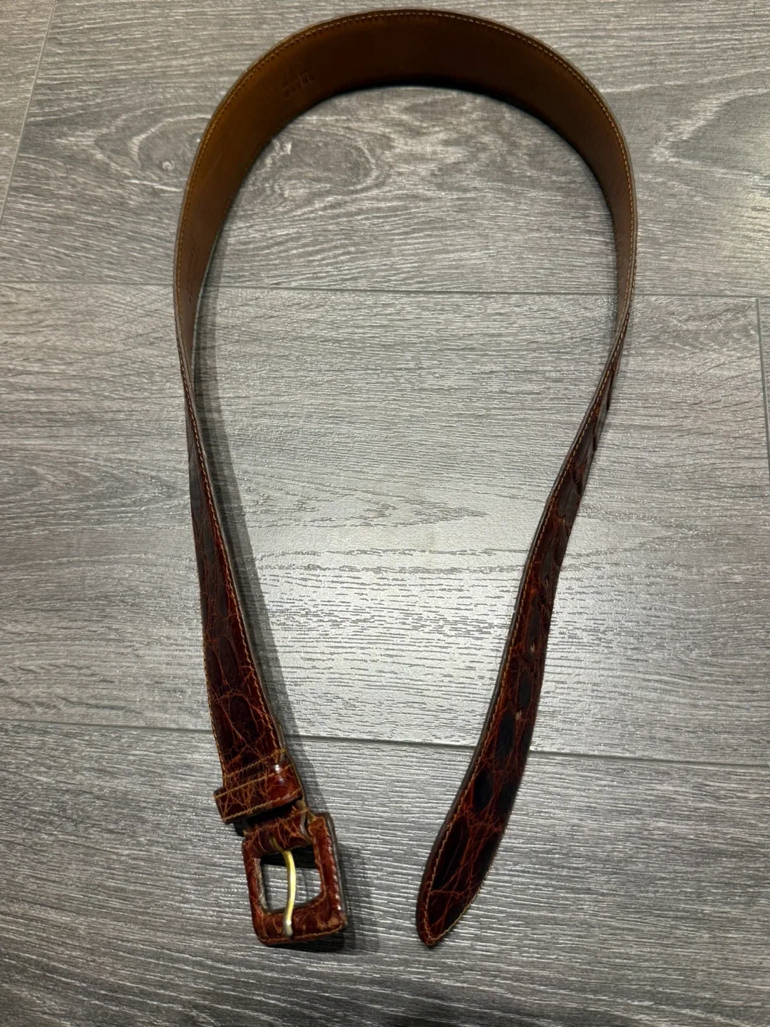 Prada Crocodile Leather Belt Size 75/30 Made in Italy image indicator(8)