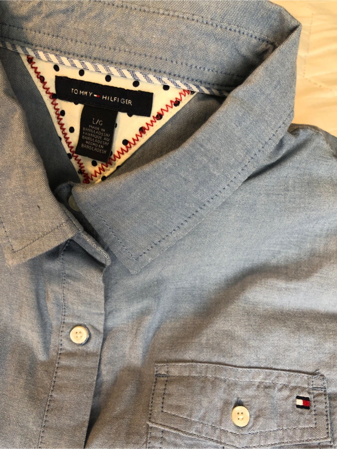 New Tommy Hilfiger Button-Down Shirt - Size L